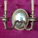 Pair of Louis XVI style solid gilded bronze wall sconces.