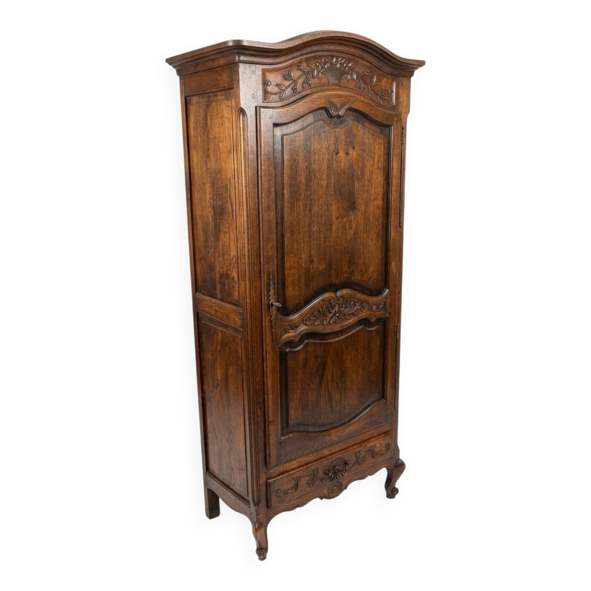 Louis XV style bonnetière in solid oak