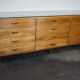 Armoire ou comptoir de mercerie en noyer espagnol vintage, années 1960