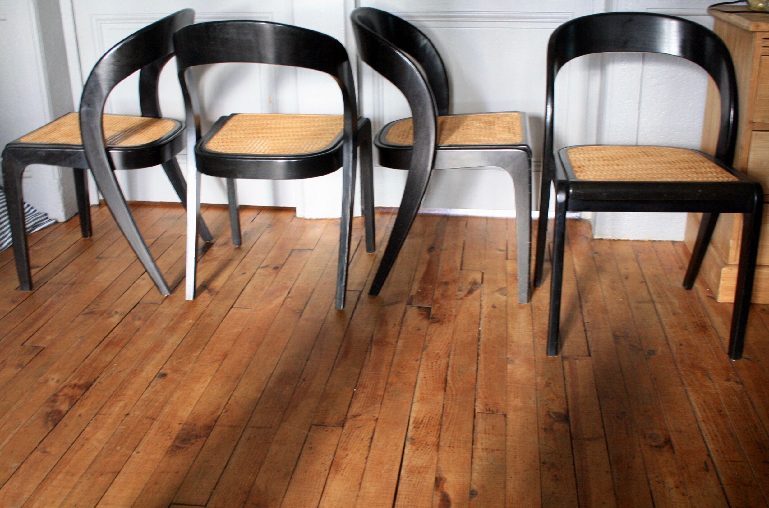 Set of six Baumann Gondoles canchairs