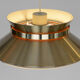 Brass colored aluminium pendant light by Carl Thore for Granhaga Metall. Sweden 1970s.