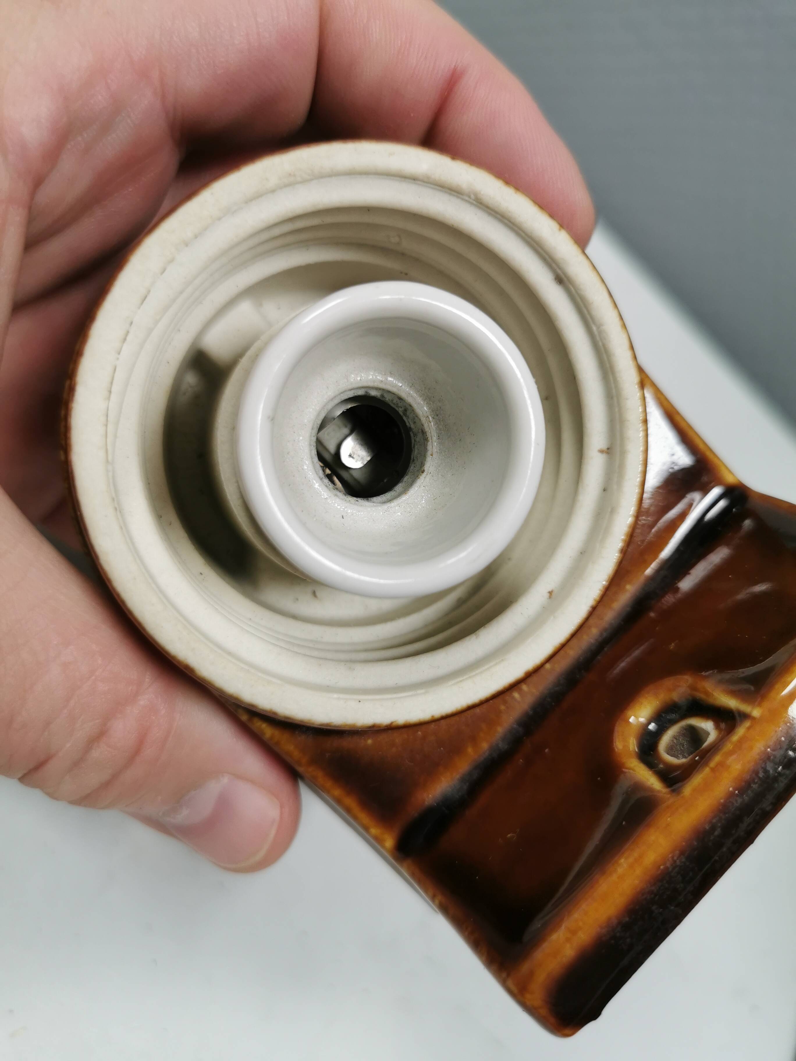 Ceramic bathroom lamp designed by Sigvard Bernadotte for Ifö Sweden 60-70s