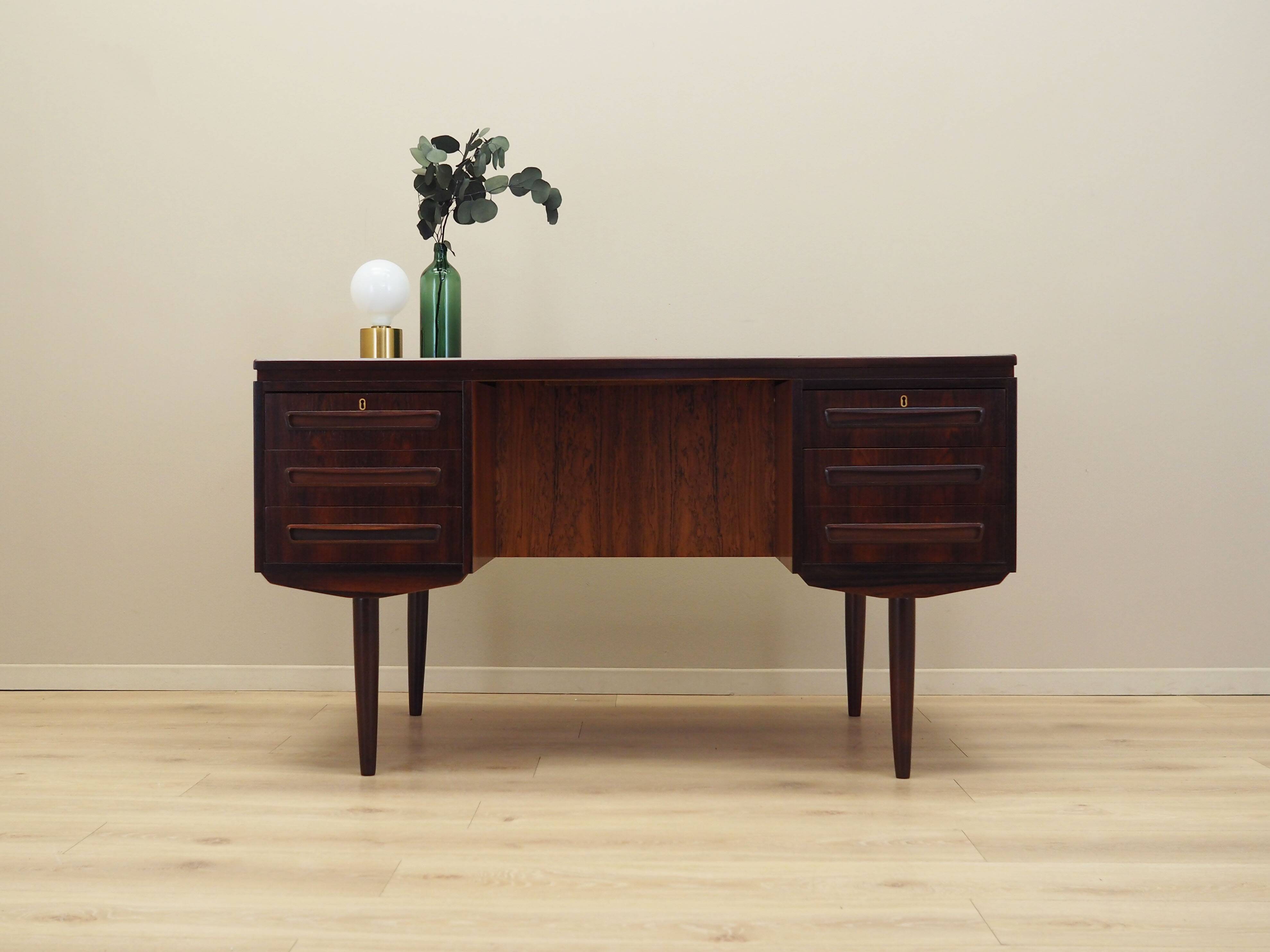 Rosewood desk, Danish design, 1960s, designer: J. Svenstrup