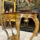 Console 4 legs Louis XV style Gilded wood period Napoleon III Griotte marble top