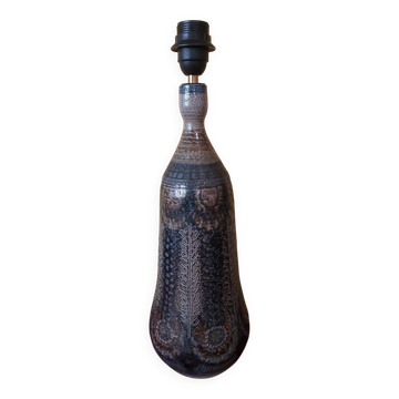 Quimper Courjault ceramic lamp base, 1970