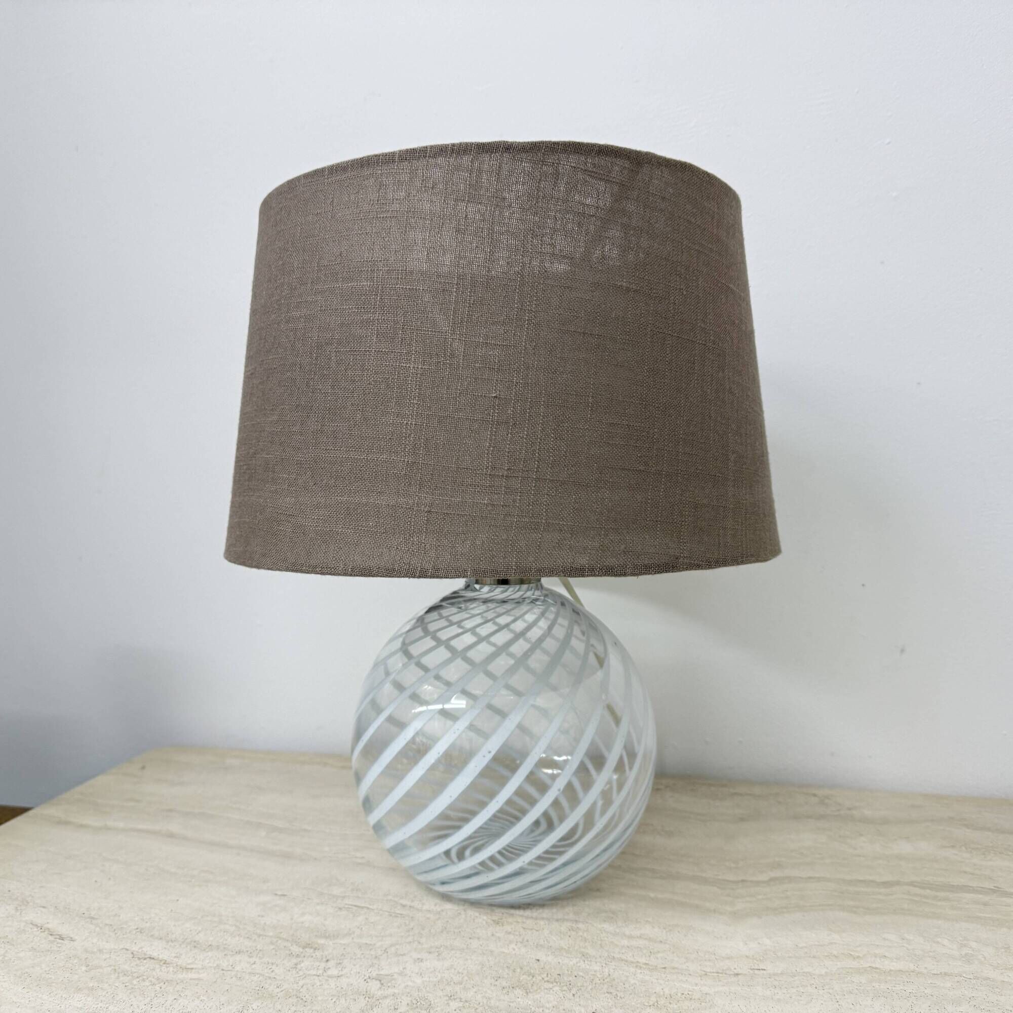 Mid-century design Holmegaard Swirl lamp , 1970s Denmark