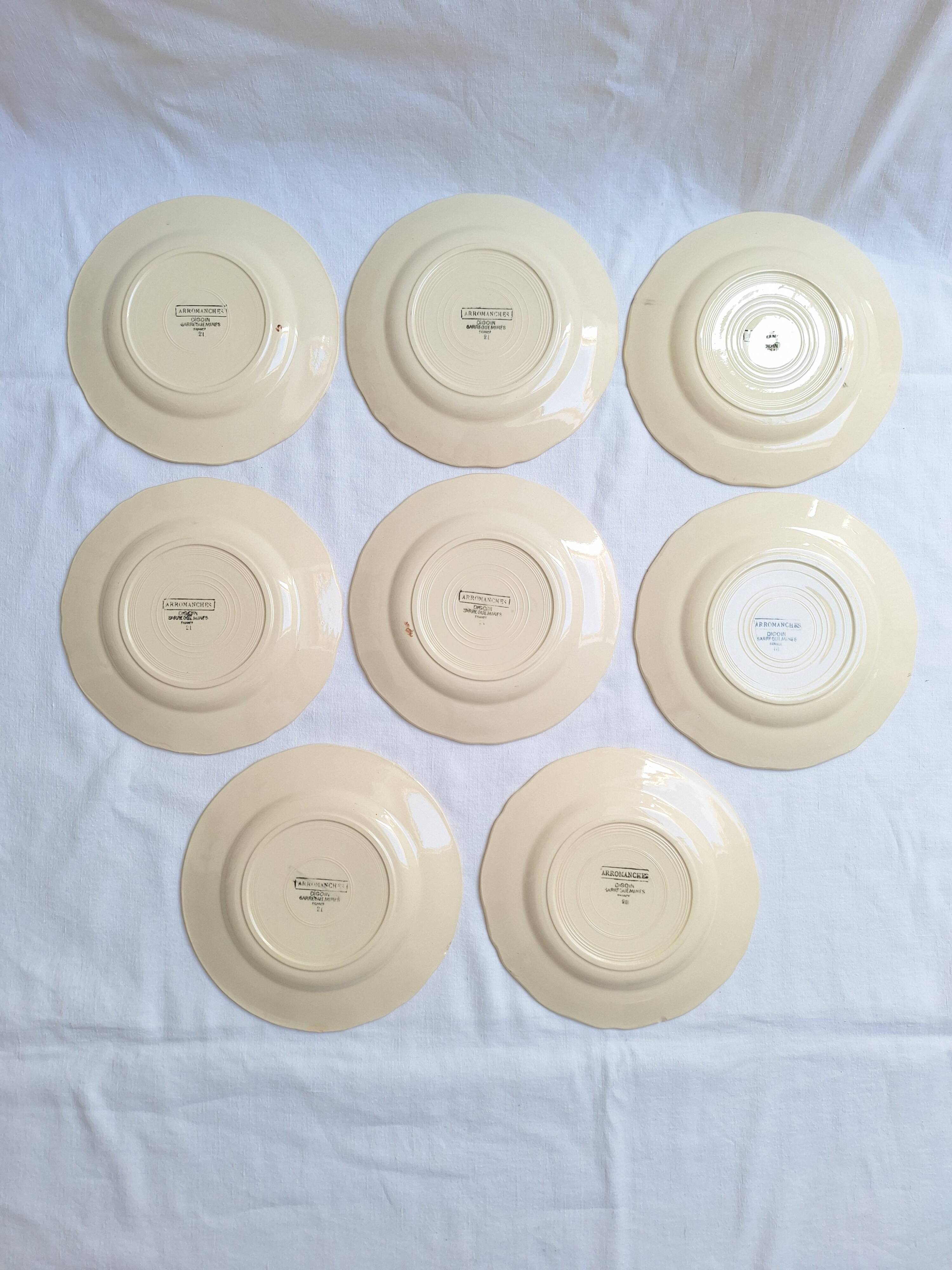 Dessert or starter plates Digoin Sarreguemines