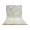 Tapis laine relief berbere blanc/noir 220x300cm