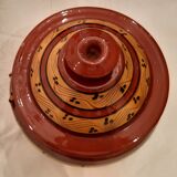 Old glazed terracotta lid jar, 25cm diameter, TBE