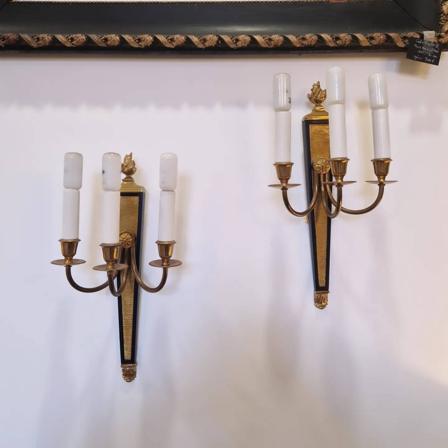 Pair of Maison Bagués style  Torch Sconces