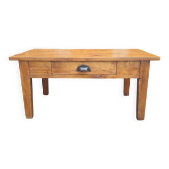 Table basse sapin patiné