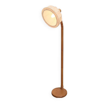 Danish pine articulated floor lamp