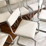 Set of restored vintage chairs with "Luge" feet