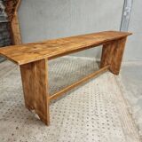 Ancien banc de table d'appoint en bois meuble TV rural 40 x 200 cm