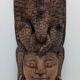 Sculptural Mask Wood - Face & Royal Cobra (Naga) - Tribal Art Indonesia