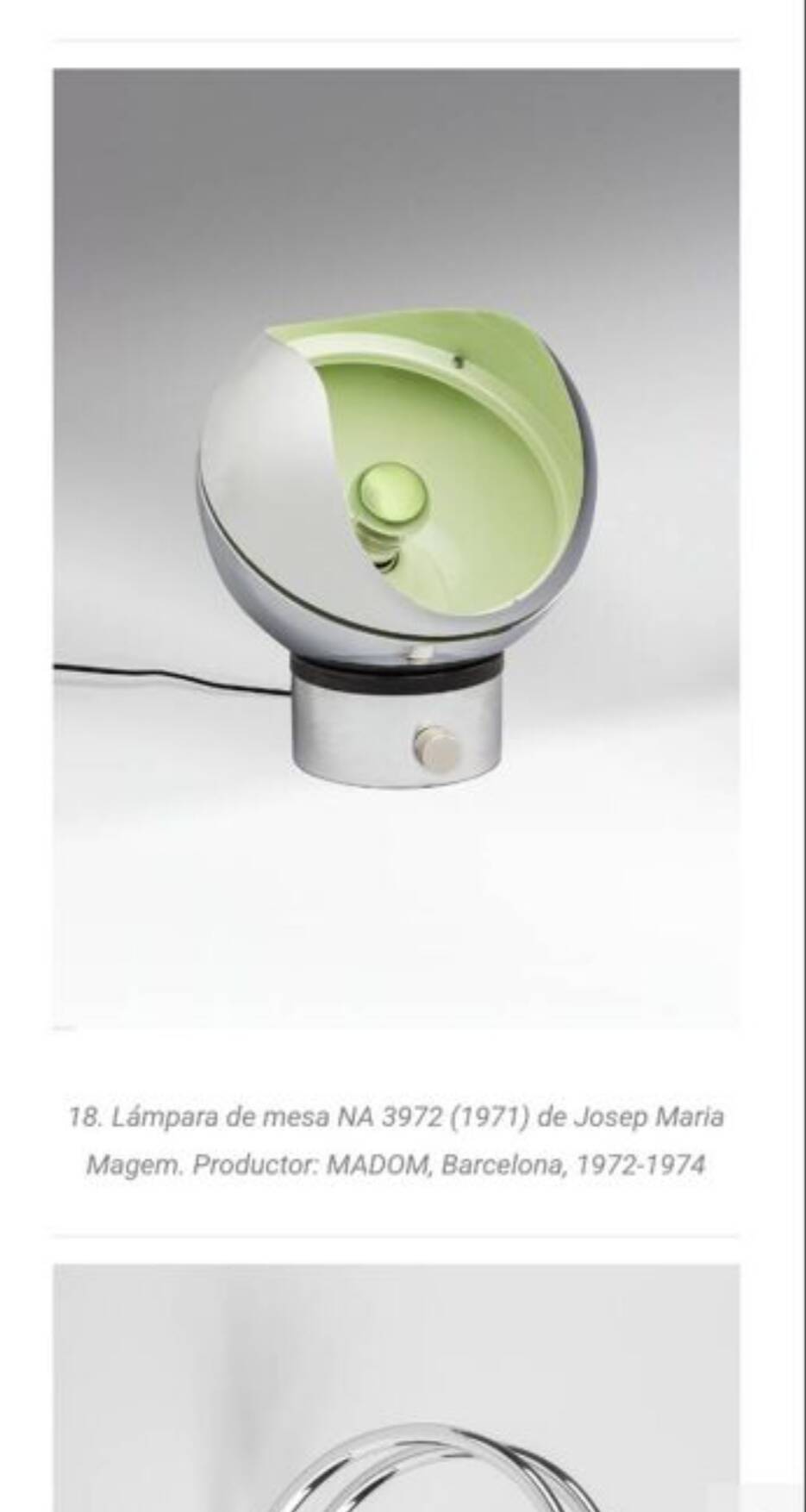 Lampe mod. NA 3972 par Josep Maria Magem pour Madom 1971