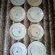 8 mismatched ironstone dinner plates