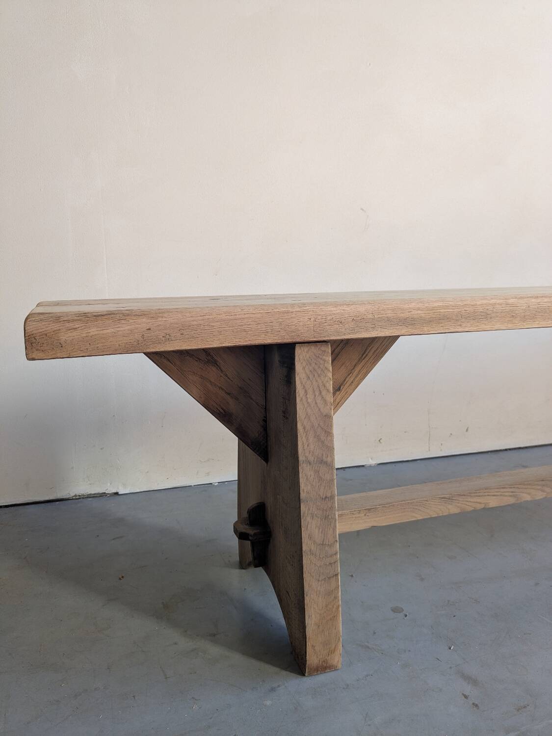 Large solid wood farm benches