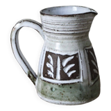1950s enameled ceramic pitcher