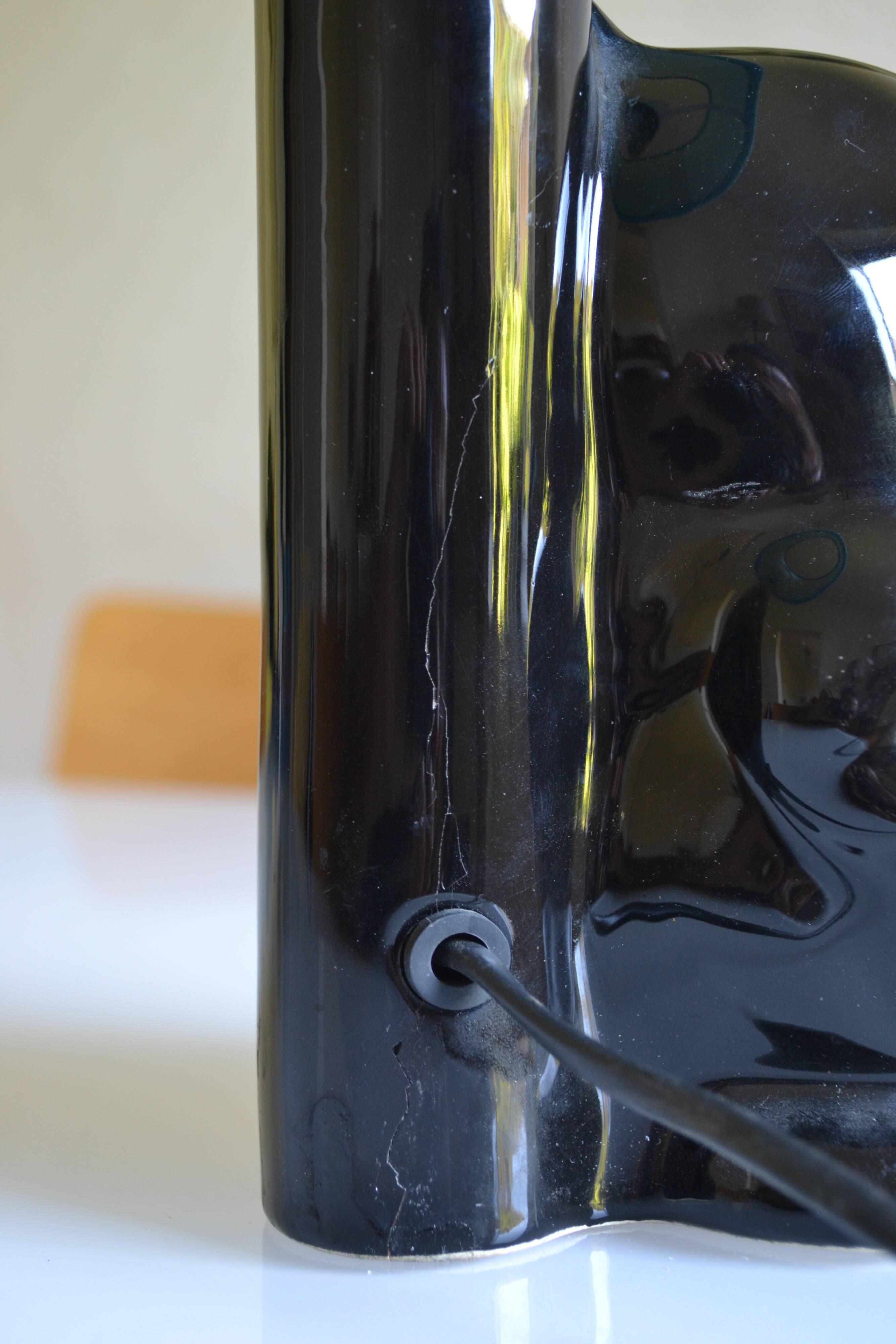 Vintage owl lamp 1980 ceramic holland