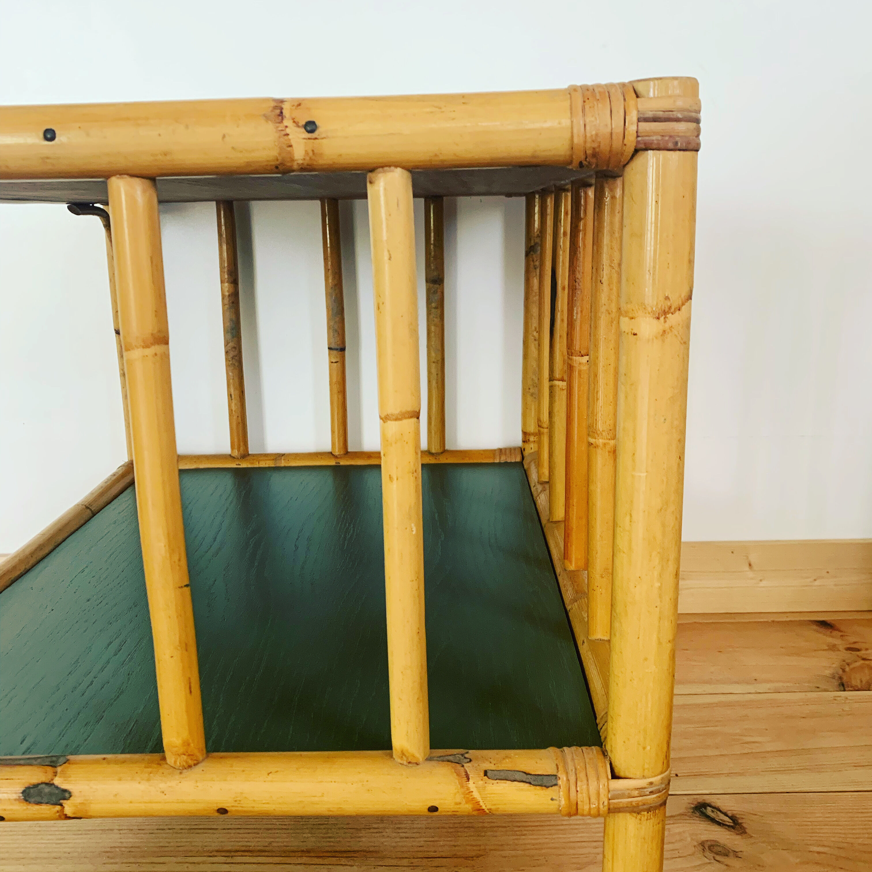 Rattan coffee table from the 1950s