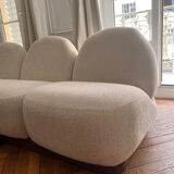 Sofa 3 places rounded shape