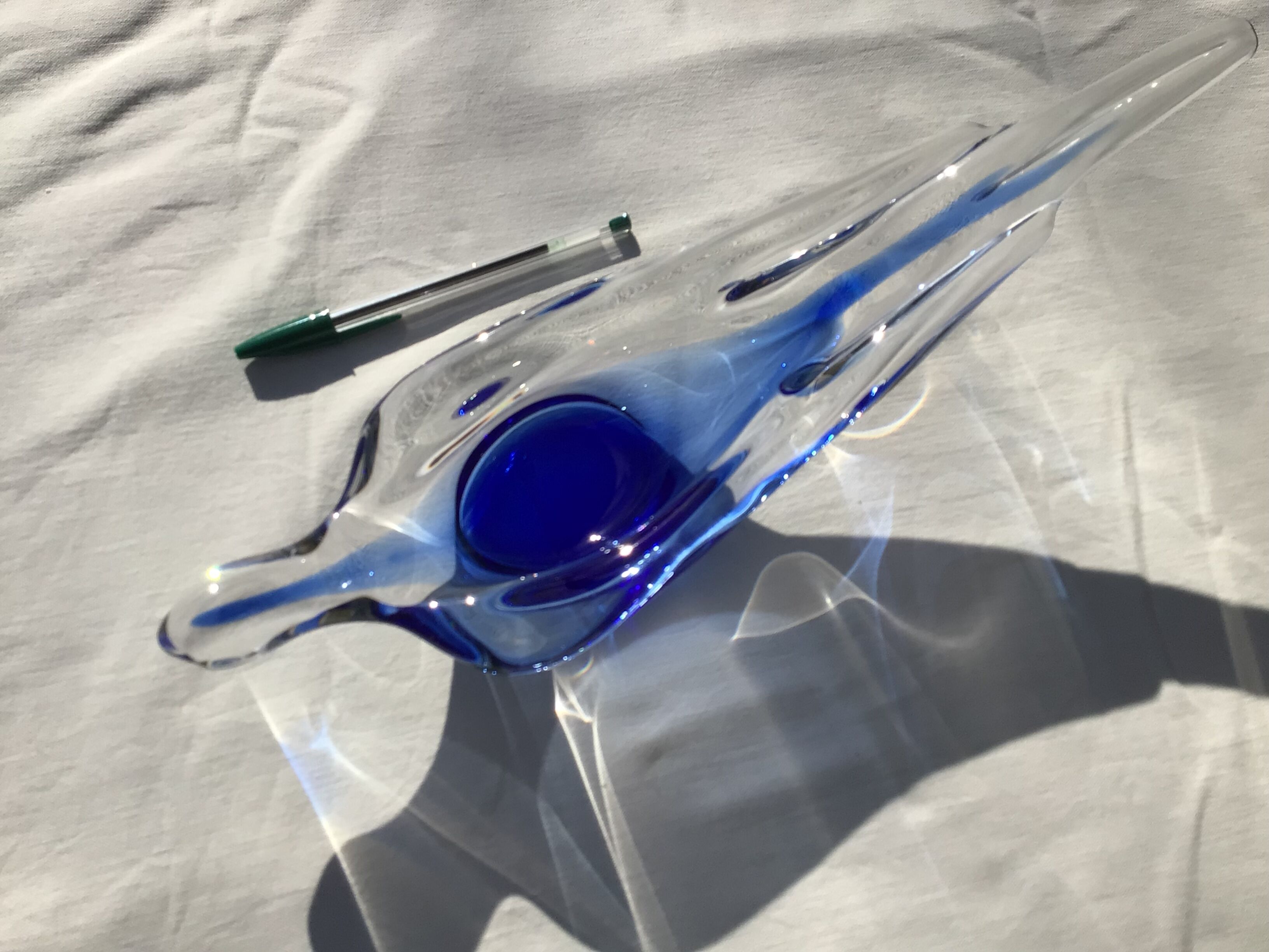 Empty pocket crystal Bayel blue dove