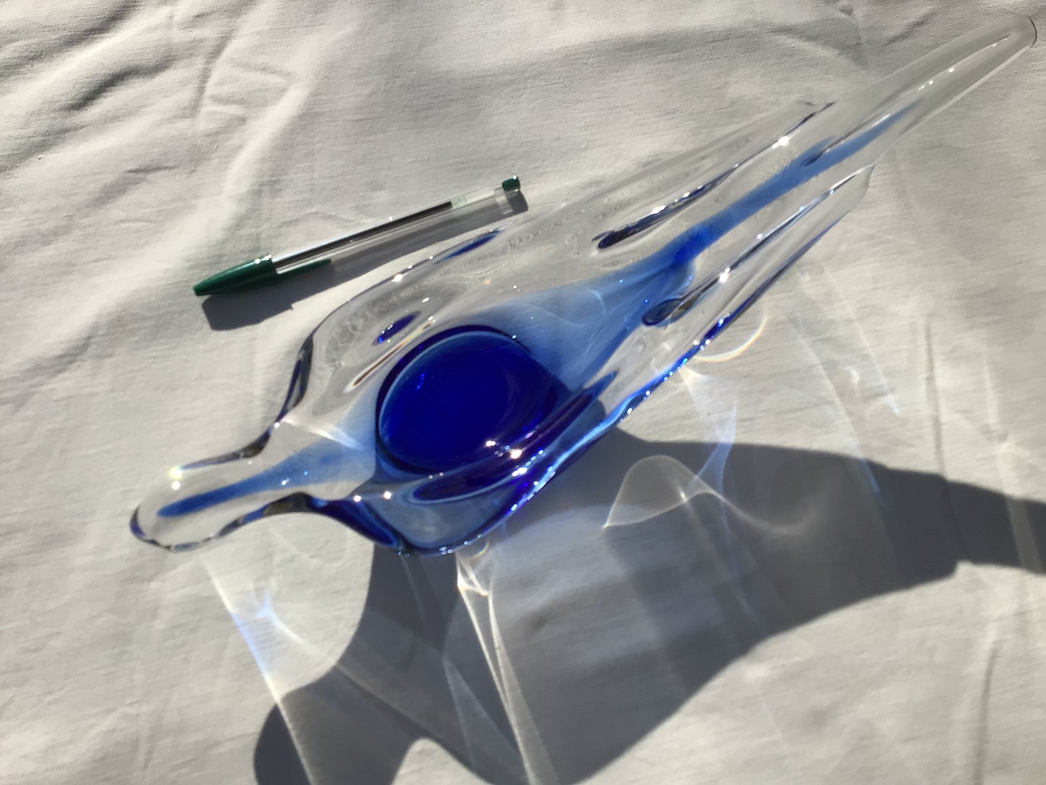Empty pocket crystal Bayel blue dove