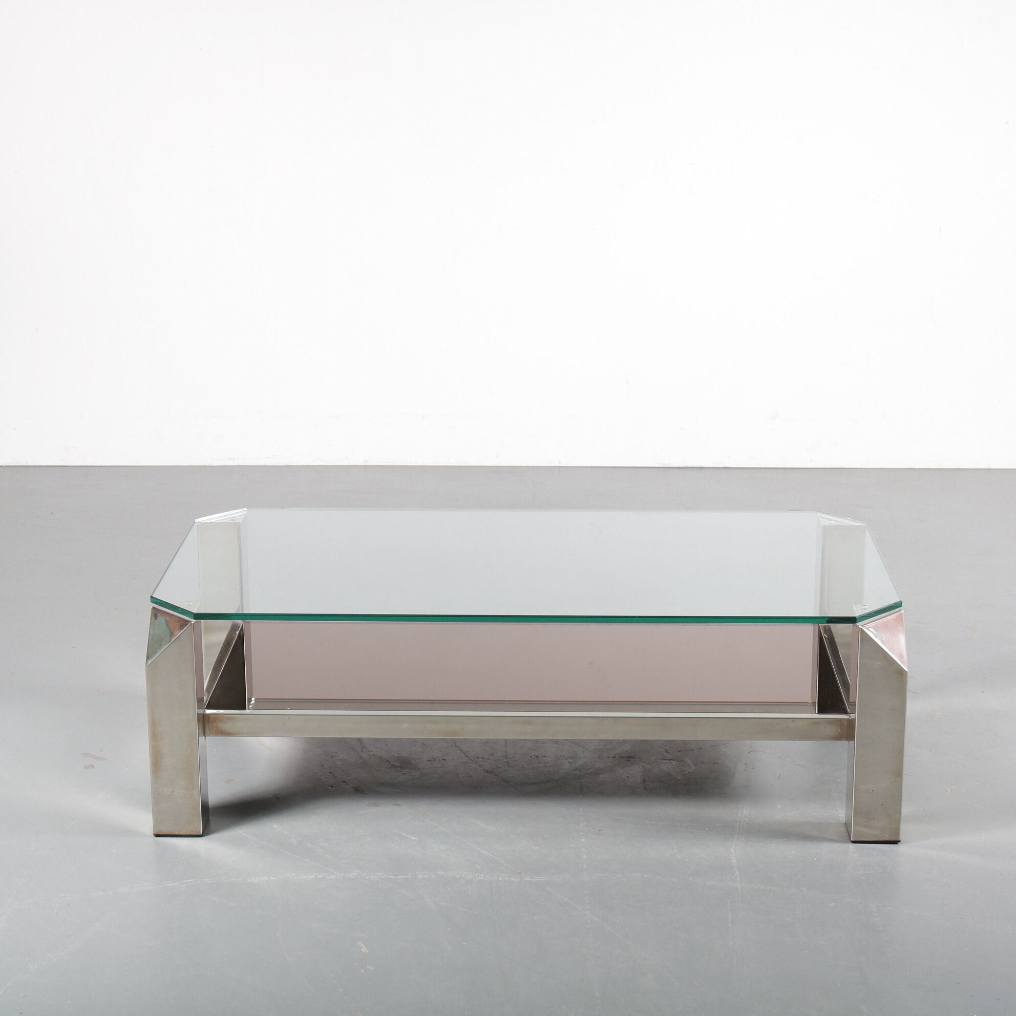 Chrome coffee table by Belgo Chrom, Belgium 1970