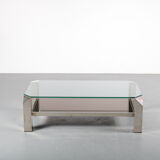 Chrome coffee table by Belgo Chrom, Belgium 1970