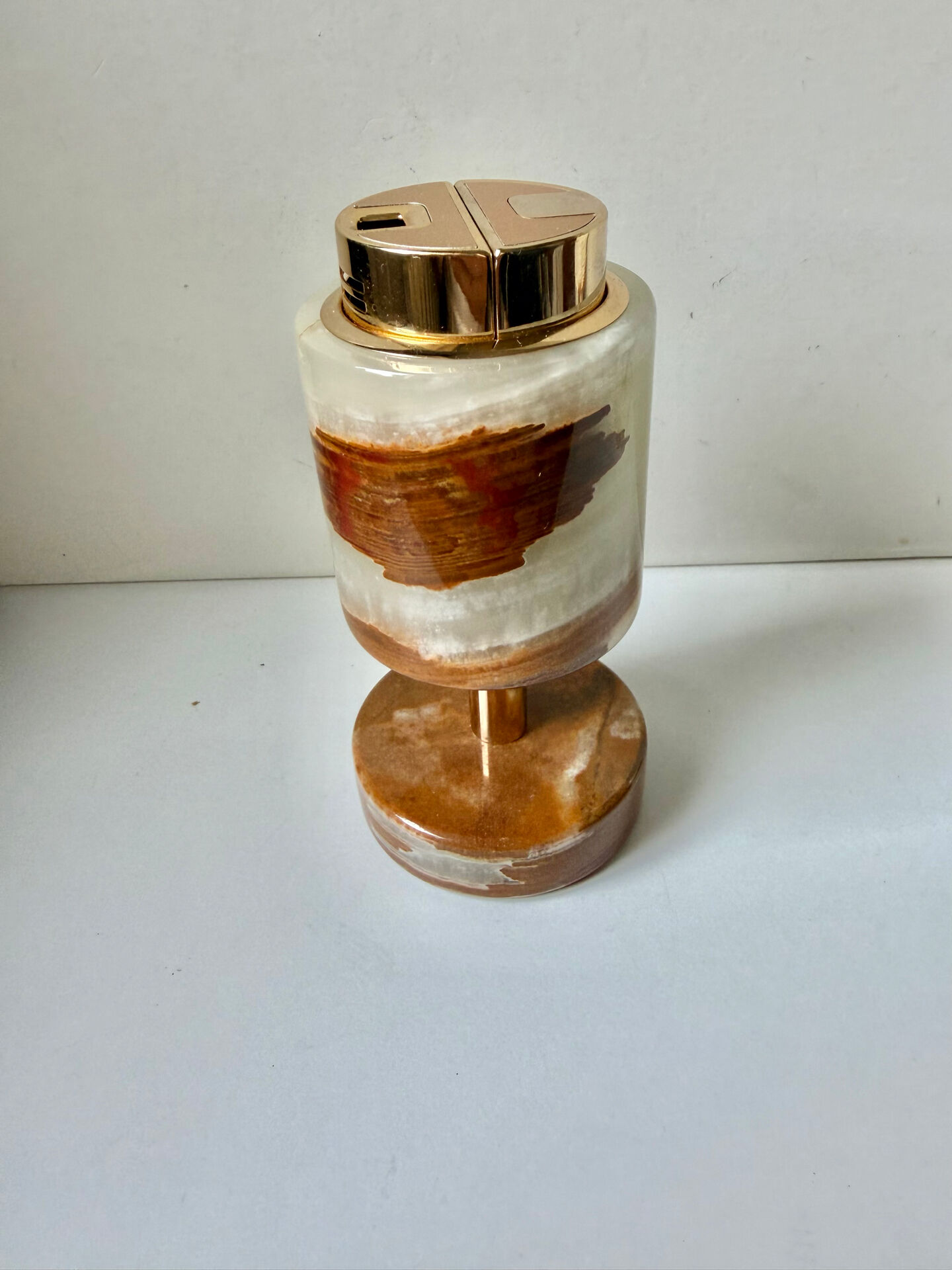 Vintage SAROME Japan Marble Onyx Table Lighter