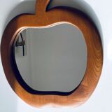 Miroir pomme en bois