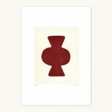 Abstract painting - Clio - dark terracotta - signed Eawy