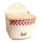 Old ceramic salt box