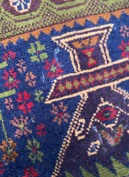 Afghan carpet Baluch vintage 148x87cm