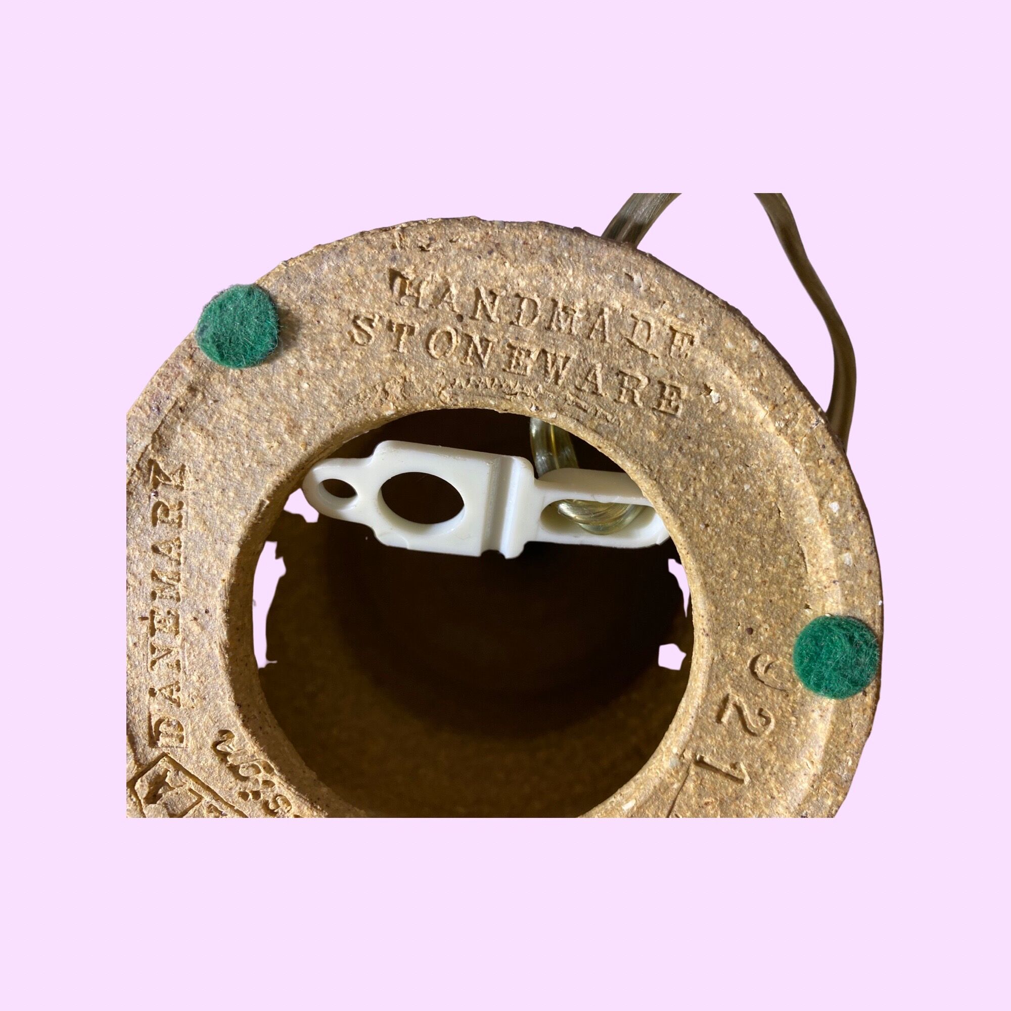 Vintage Fat Lava Table Lamp | Danish Ceramic Pottery Lamp From The Mid-century | Retro Ceramic Light