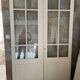 Antique 1930s double glazed door + glazed sides + frame