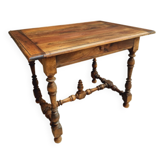 Table ancienne table à manger table bureau en noyer Louis XIII