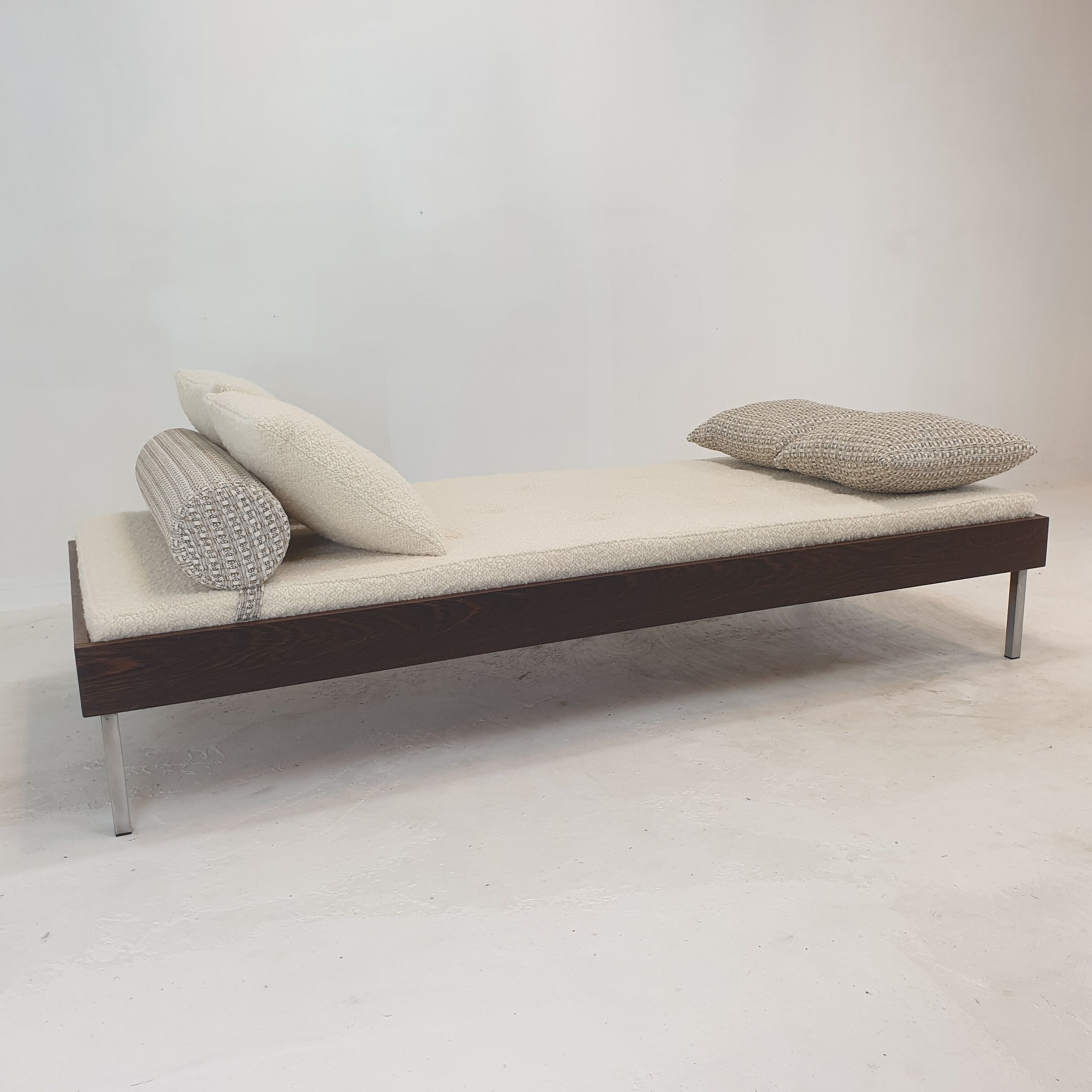 Wengé Daybed with Dedar Cushions and Bolster, 1970s