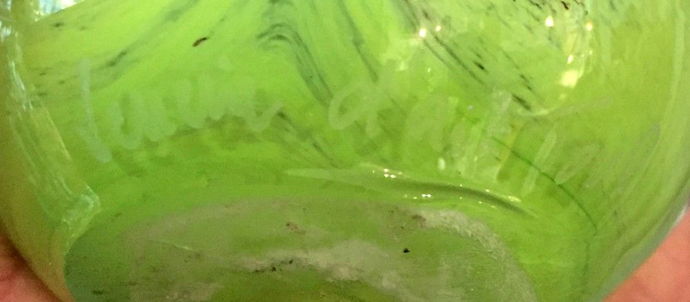 Sulfure vert et marron verrerie d'art de toul