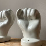 Vintage ceramic hand pair