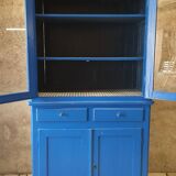 Old sideboard, blue wooden dresser 1960