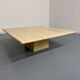 Italian coffee table in travertine, Roche Bobois edition, 70s/80s.