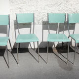 Set Table and Chairs Formica Water Green