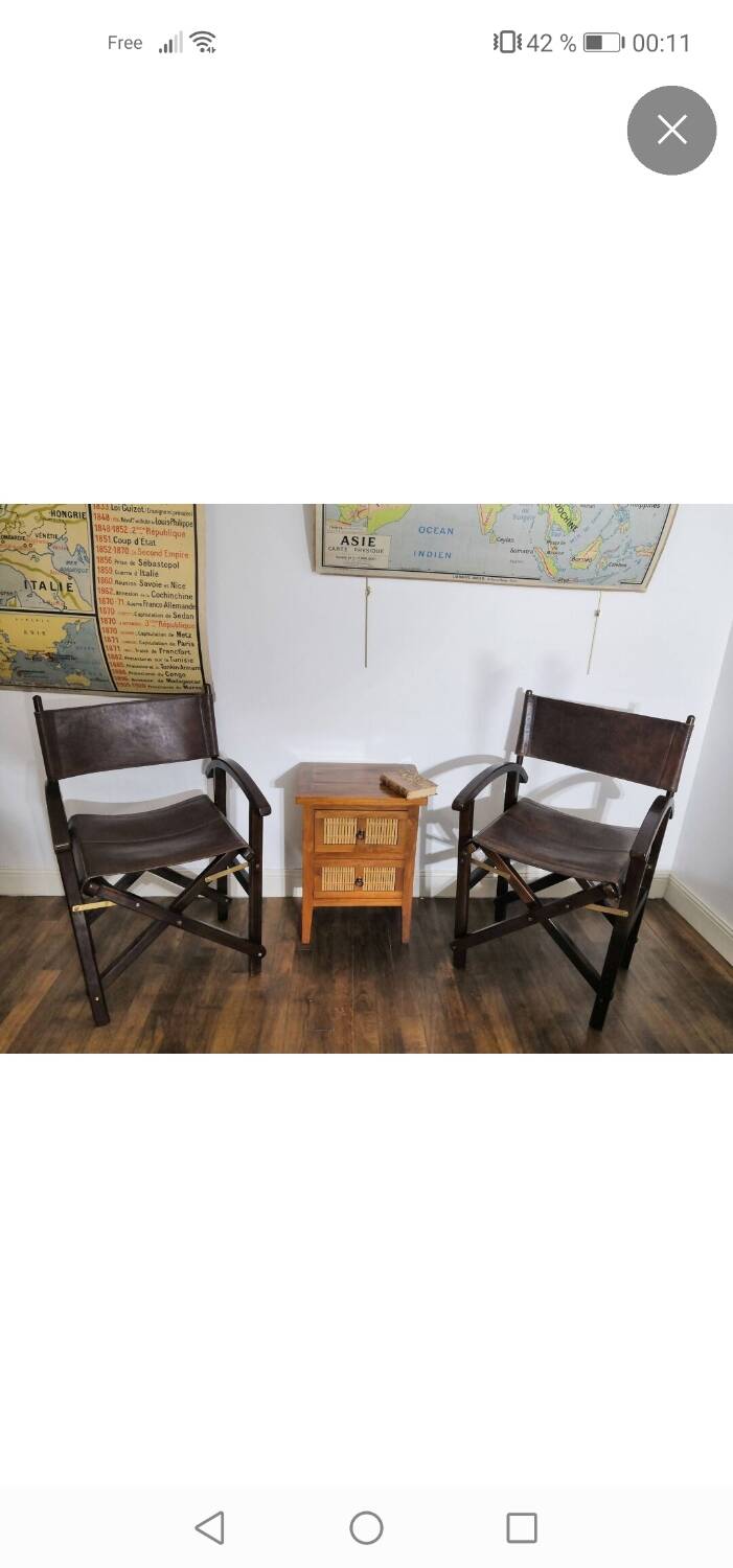 Fauteuil de scénariste en cuir