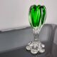 Sommerso green candle holder by Flavio Poli for Seguso, Murano glass, Italy, 1970