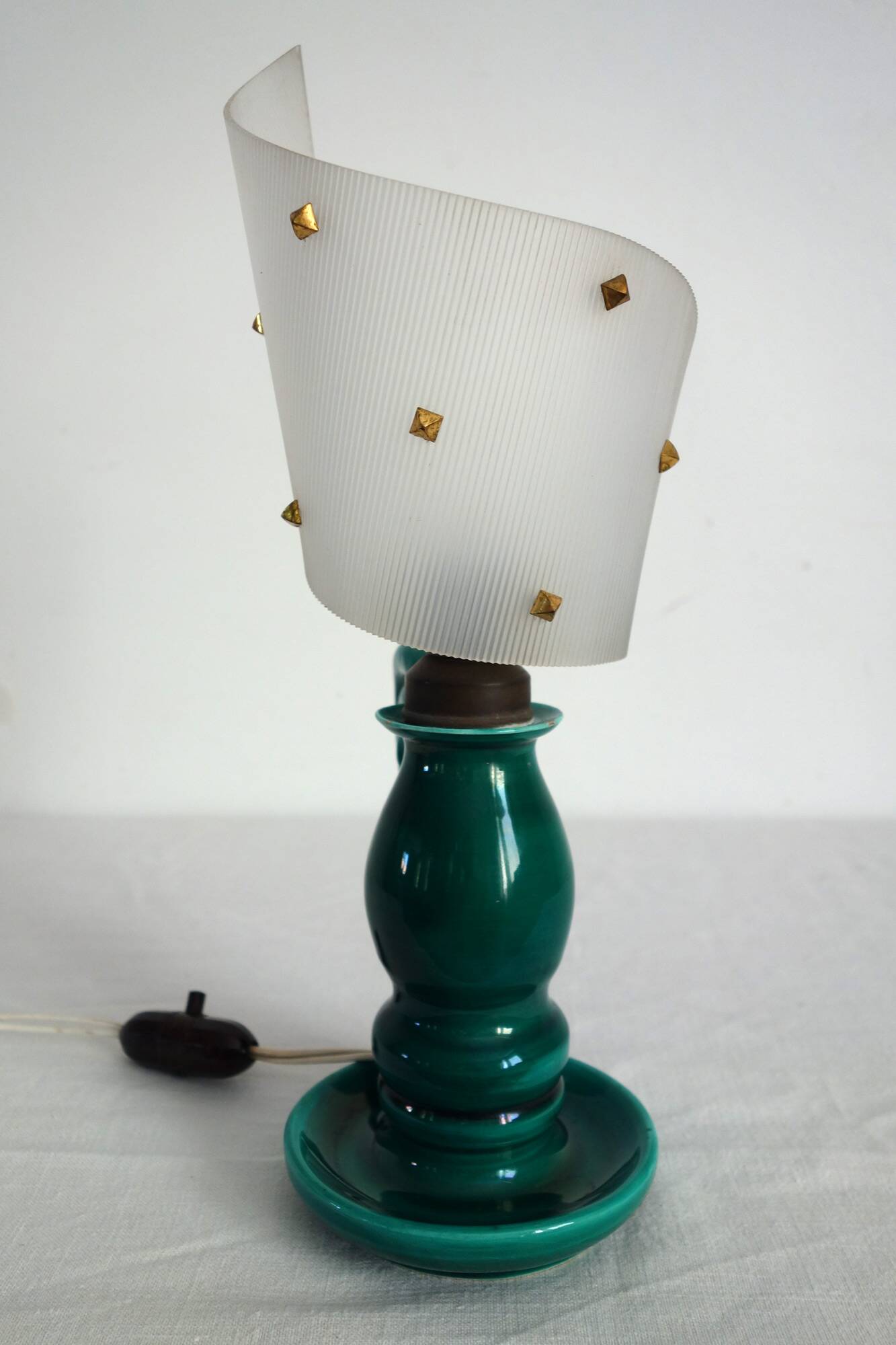 Table lamp ceramic and plastic 1950s