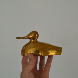Suite of 3 brass ducks
