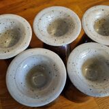 Set of 5 glazed stoneware mazagrans