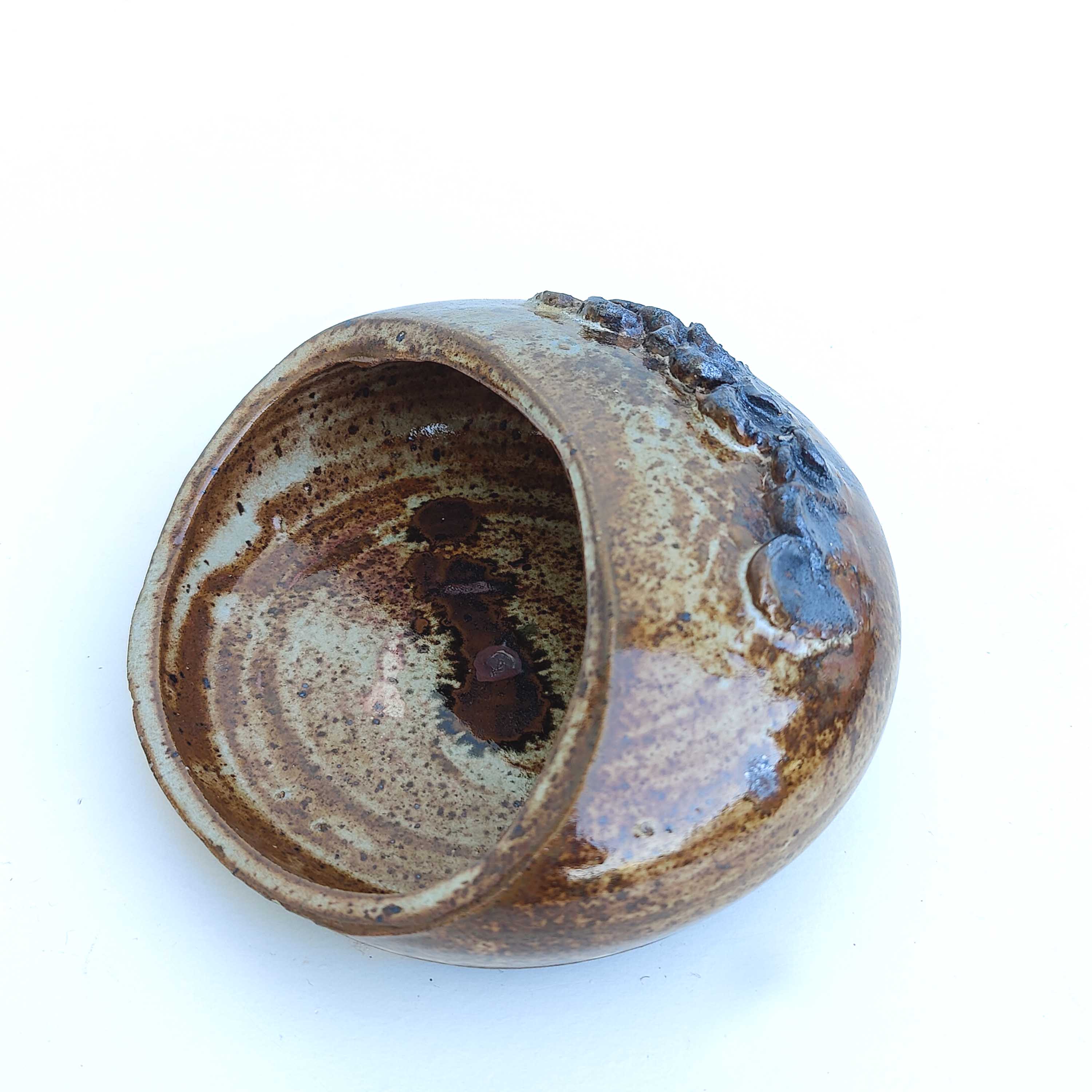 Empty vintage stoneware pocket